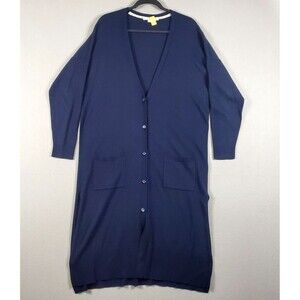 BODEN Sweater Womens US 14 Wool Blend Longline Cardigan Button Duster Sweater